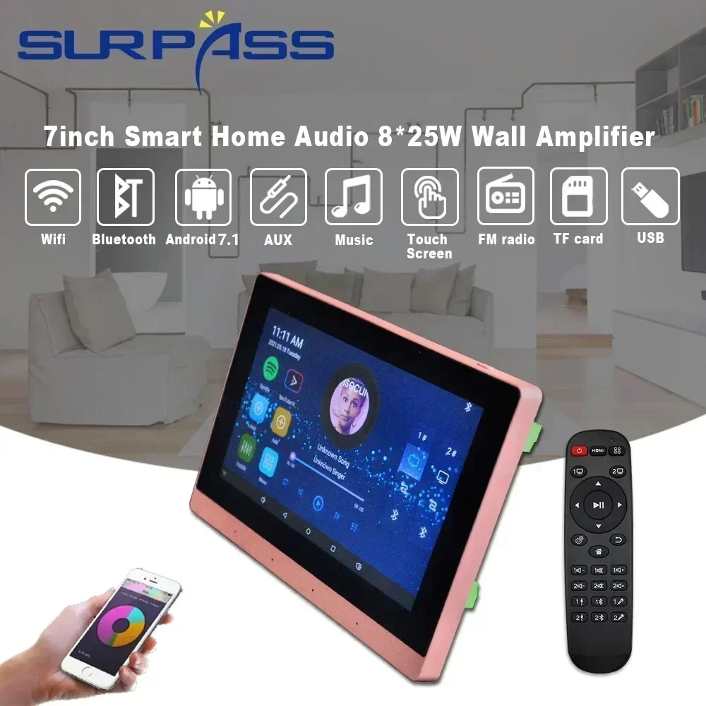 Audio Music System For Home - 7 zoll WiFi In Wand Verstärker