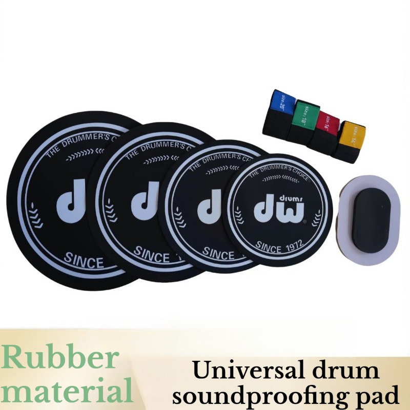 Drum Practice Pad - Gummi-Trommel-Stummschaltung, verdickt, stoßfest, geräuschreduzierend ‌ Rutschfestes,