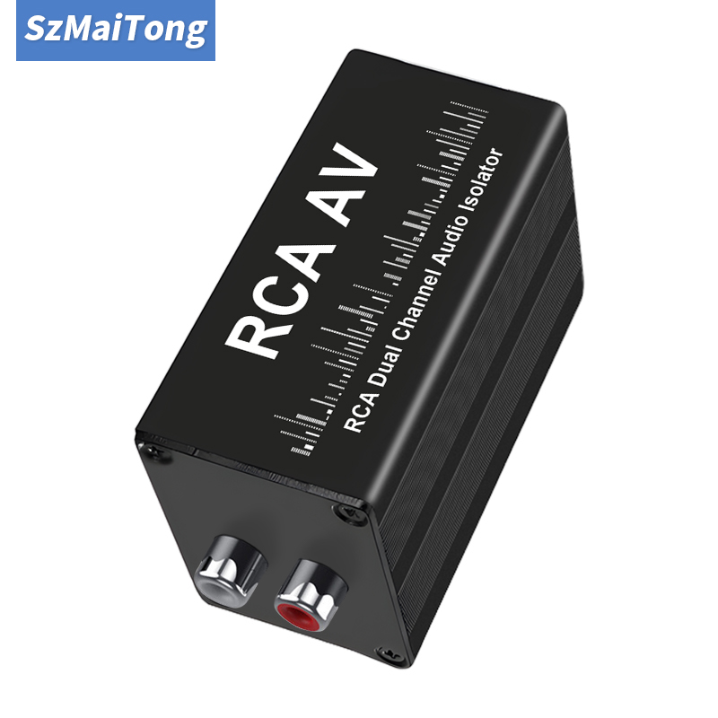 Audio Music Isolator - Professioneller Audio-Rauschfilter, Erdschleifenisolator, 2-Kanal-RCA, tragbarer Audio-Signalisolator