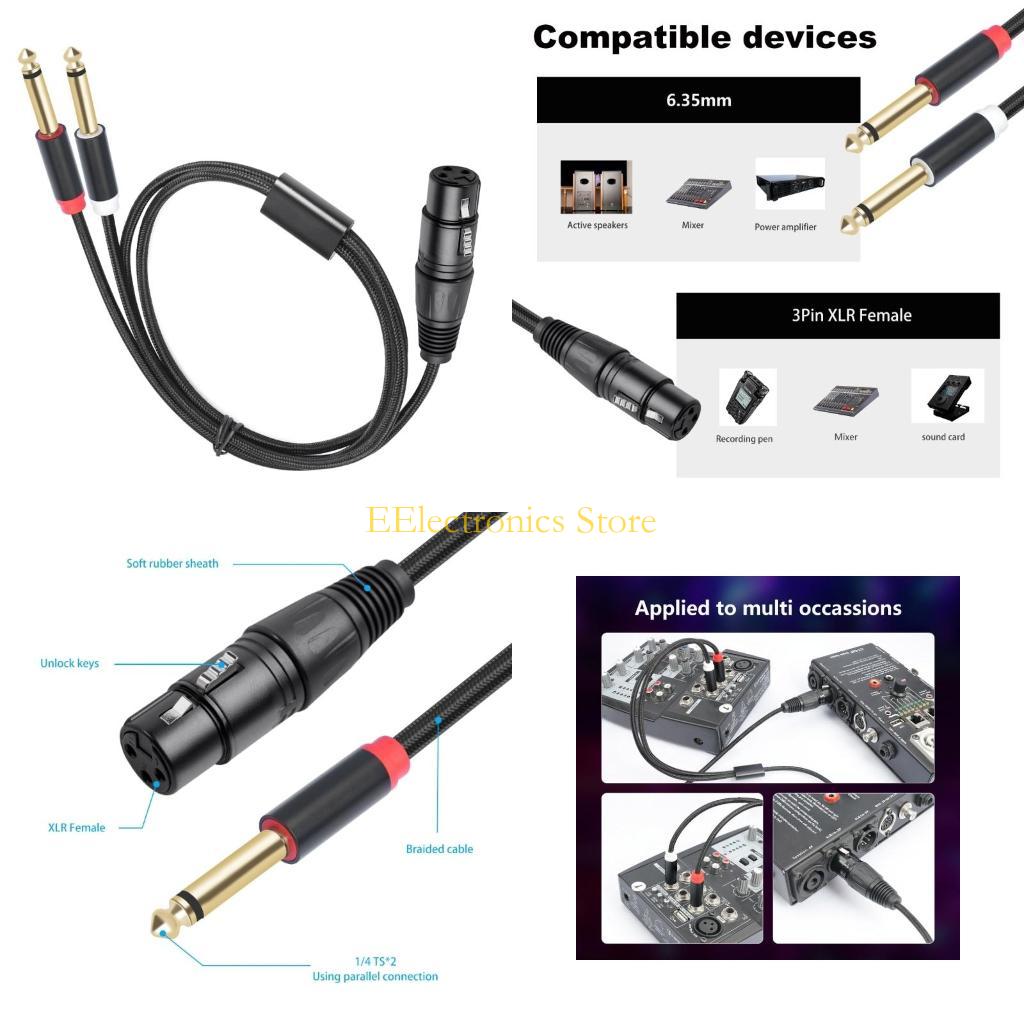 Audio And Music Splitter - B03C Buchse 3Pin auf 6,35 mm