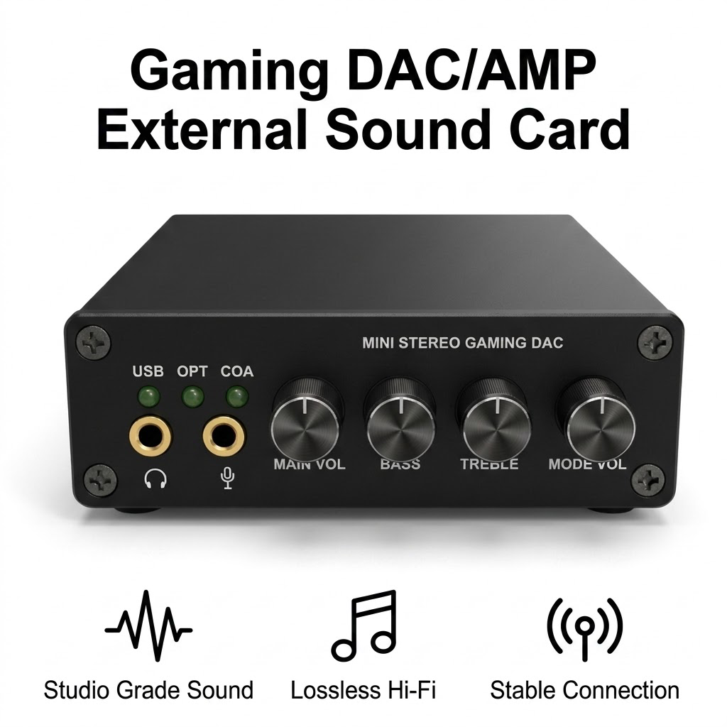 Portable Amplifier Mini - Mini Gaming DAC Kopfhörerverstärker Externe Soundkarte