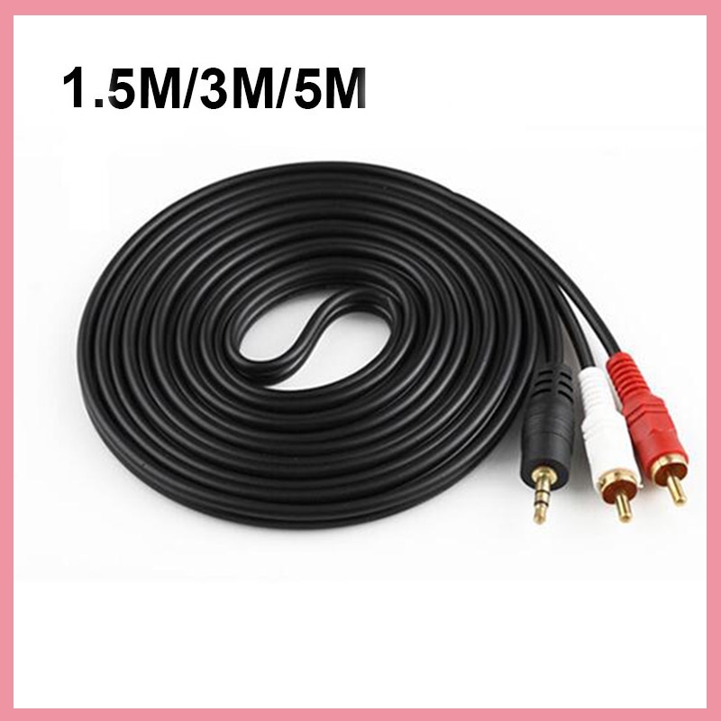 Audio And Music Splitter - 3,5mm Stereo-Stecker auf 2 RCA-Buchsen Audio-Splitterkabel