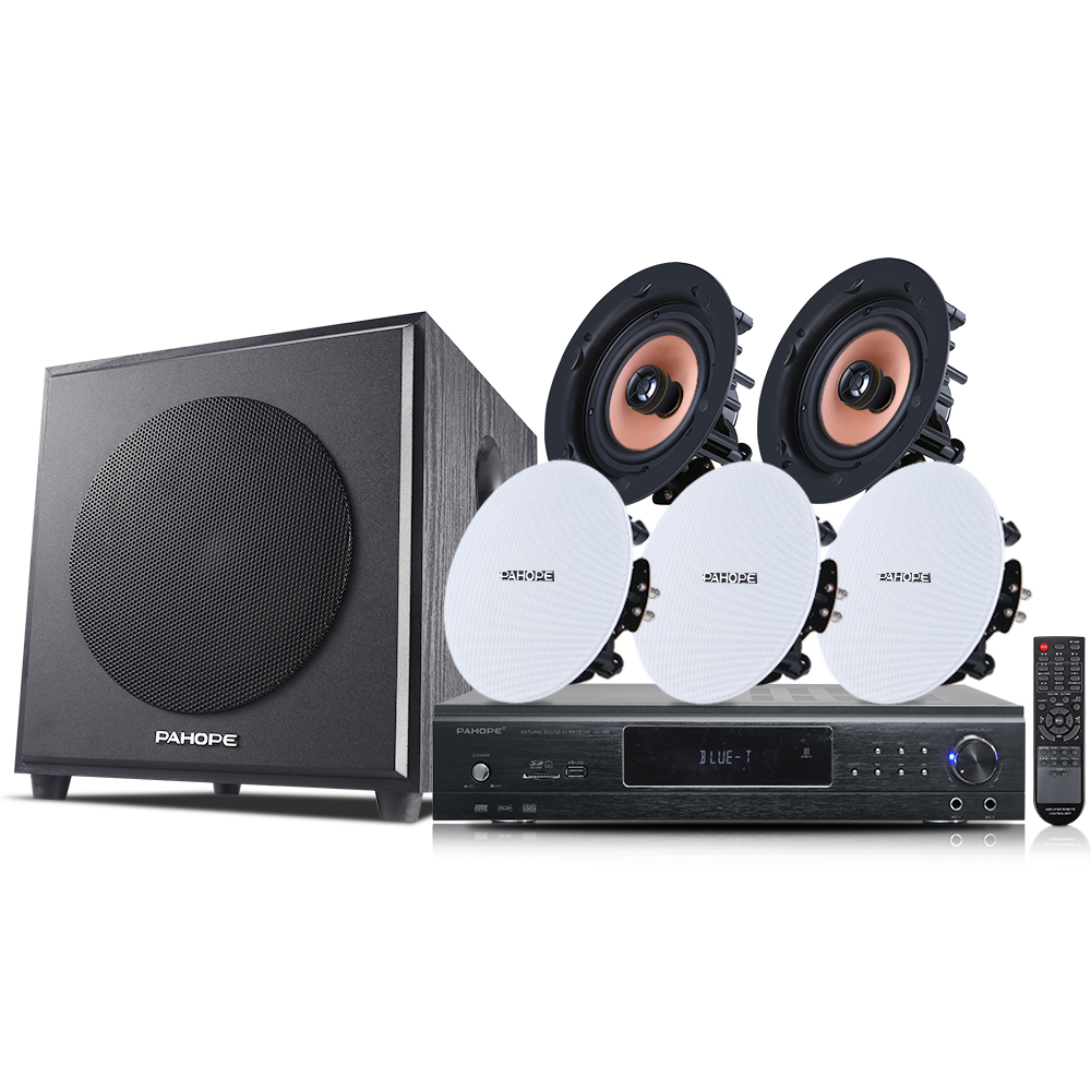 Audio Music Background Free - 5.1 Heimkino-Deckenlautsprecherset, Hintergrundmusik, Wohnzimmer, eingebettetes kombiniertes