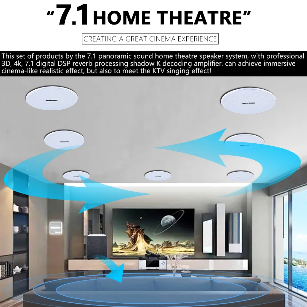 7.1 Heimkino-Deckenlautspreche – Audio Music Background Free Bewertung und Preis